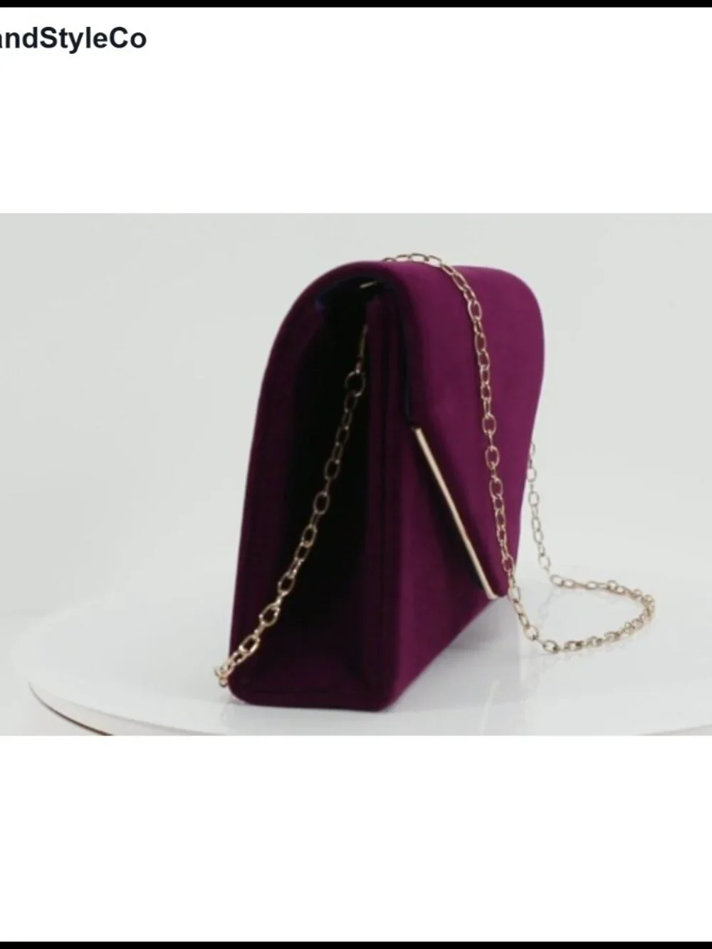 Suede Leather Envelope Clutch Crossbody Bag Detachable Chain Party Prom Wedding